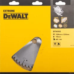 DeWALT DT4092 Extreme Cirkelzaagblad - 184 x 16 x 48T - Hout / Laminaat