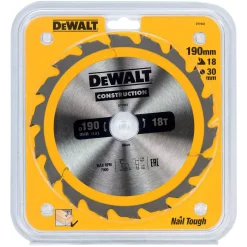 DeWALT DT1943-QZ Cirkelzaagblad - 190 x 30 x 18T - Hout (met nagels)