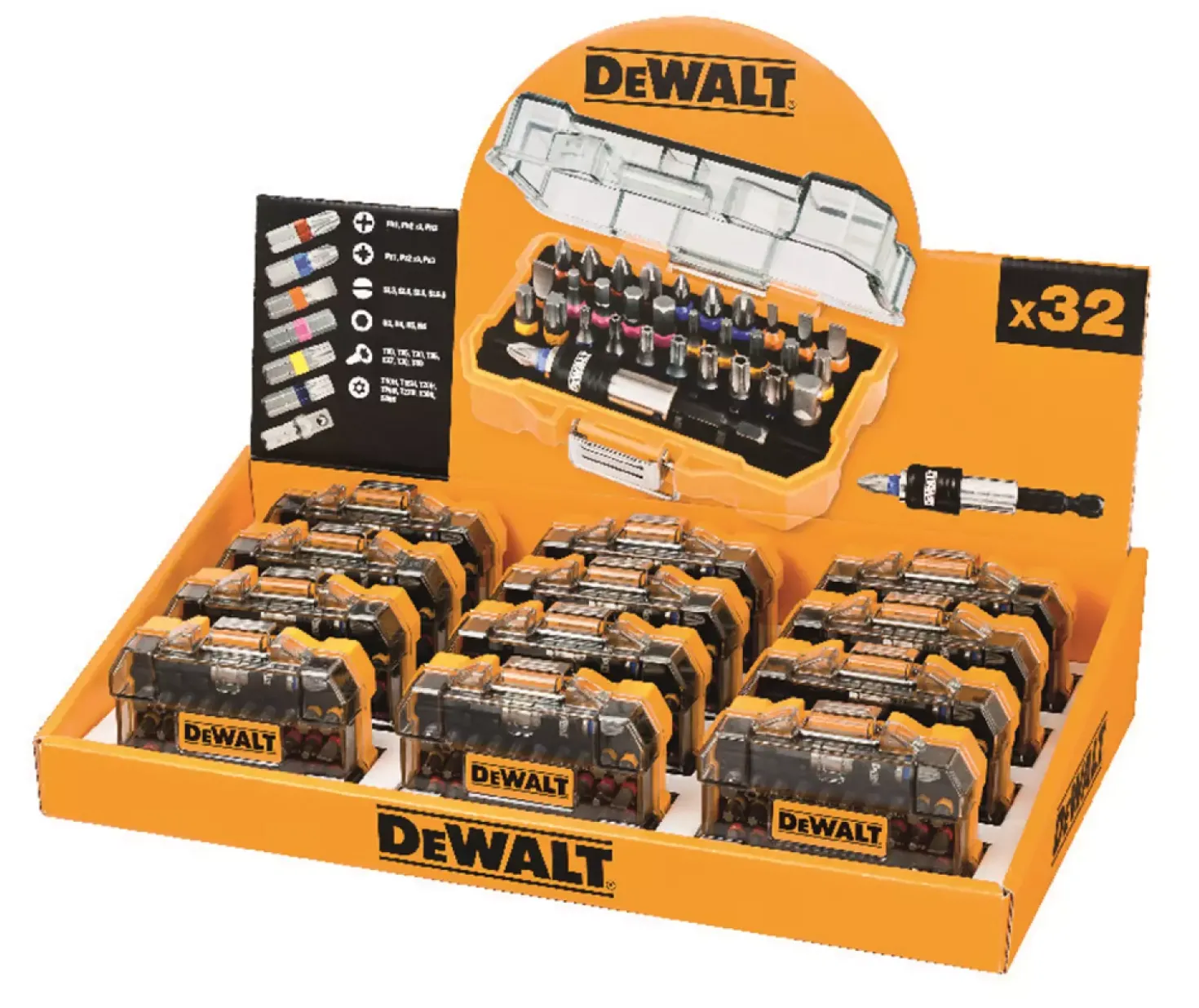 DeWALT DT7969-QZ 32-delige Bitset in Mini-TSTAK
