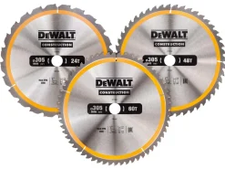 DeWALT DT1964-QZ 3 delige Cirkelzaagbladen set - 305 x 30 x 24t / 48t / 60t - Hout
