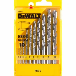DeWALT DT5921-QZ 10 delige HSS-G metaalboren in cassette