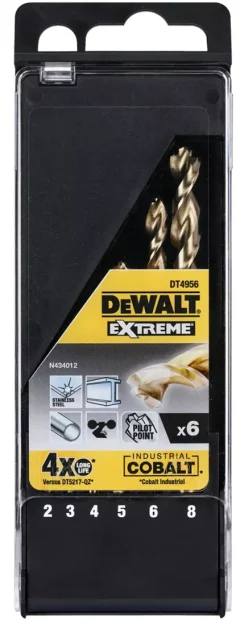DeWALT DT4956-QZ 6 delige metaalboren in cassette