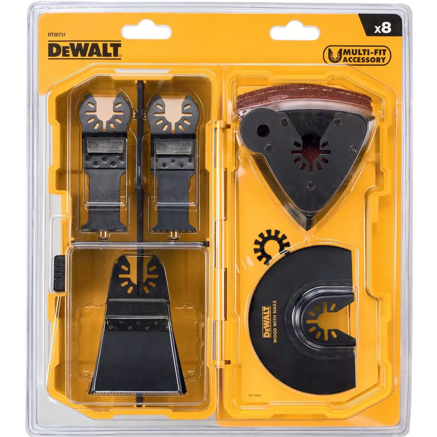 DeWALT DT20731-QZ 8-delige Multitool zaagbladen & schuurpapier set