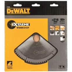 DeWALT DT4286-QZ Extreme Cirkelzaagblad - 216 x 30 x 80T - Hout / Laminaat / MDF/ Aluminium
