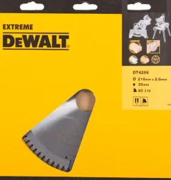 DeWALT DT4286-QZ Extreme Cirkelzaagblad - 216 x 30 x 80T - Hout / Laminaat / MDF/ Aluminium