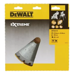 DeWALT DT4310-QZ Extreme Cirkelzaagblad - 216 x 30 x 24T - Hout / Laminaat