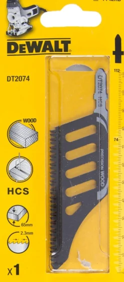 DeWALT DT2074-QZ HCS Decoupeerzaagblad Precision - 2.3mm tandafstand - Hout