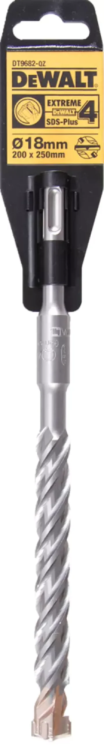 DeWALT DT9682-QZ SDS-Plus Hamerboor - 4 snijvlakken - 18 x 200 x 250mm