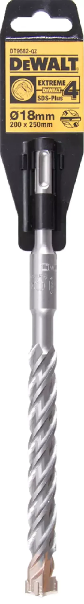 DeWALT DT9682-QZ SDS-Plus Hamerboor - 4 snijvlakken - 18 x 200 x 250mm