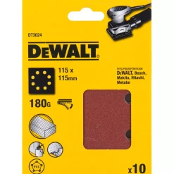 DeWALT DT3024-QZ Vlak schuurvel - K180 - 115 x 115mm (10st)