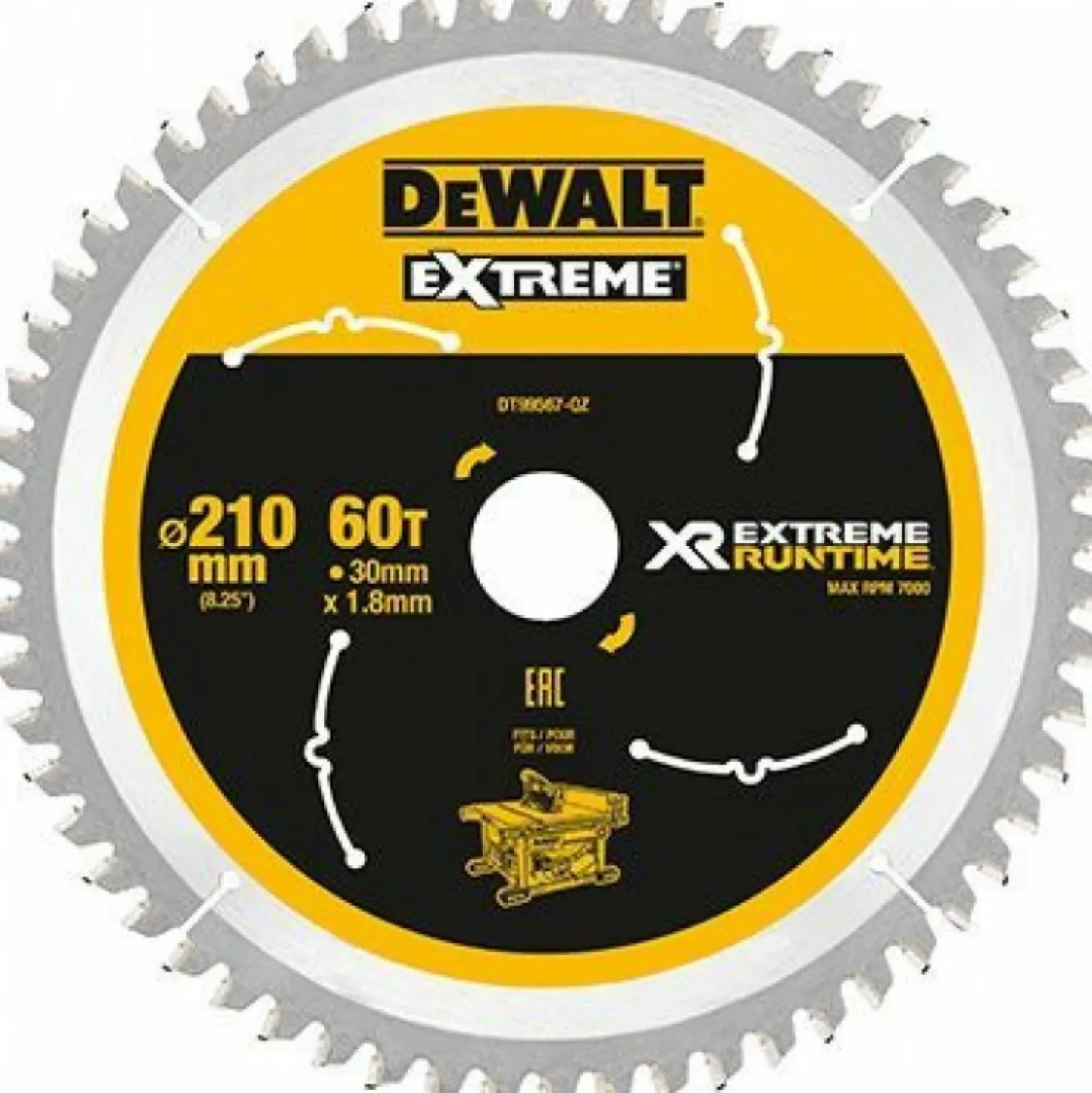 DeWALT DT99567-QZ XR Cirkelzaagblad - 210 x 30 x 60T - Hout