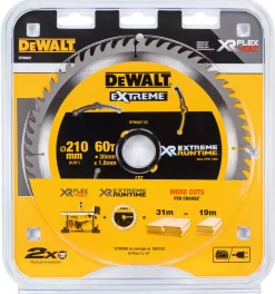DeWALT DT99567-QZ XR Cirkelzaagblad - 210 x 30 x 60T - Hout