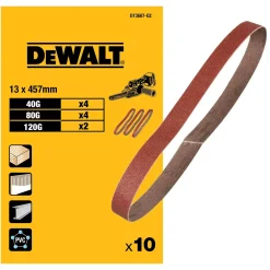 DeWALT DT3607 Schuurbandset - K40/80/120 - 13x455mm - 10st