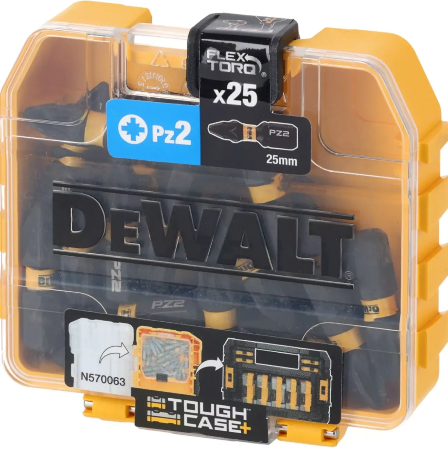 DeWALT DT70556T-QZ Pz2 Extreme Impact Torsion Bit Set in Tic Tac dispenser - 25mm (25st)