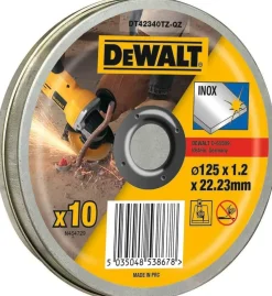 DeWALT DT42340TZ-QZ Doorslijpschijf in blik - 125 x 22,23 x 1,2mm - inox (10st)