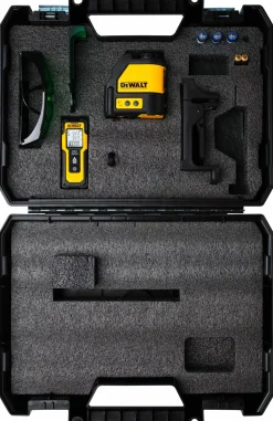 DeWALT DW0887100-1 Kruislijnlaser set incl. afstandsmeter in koffer - Groen - 2x 15m - IP40