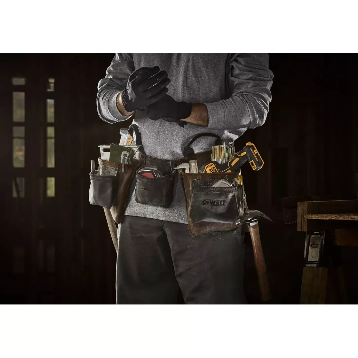 DeWALT DWST50112-1 Gereedschapsgordel - leer - Apron - 12 vakken