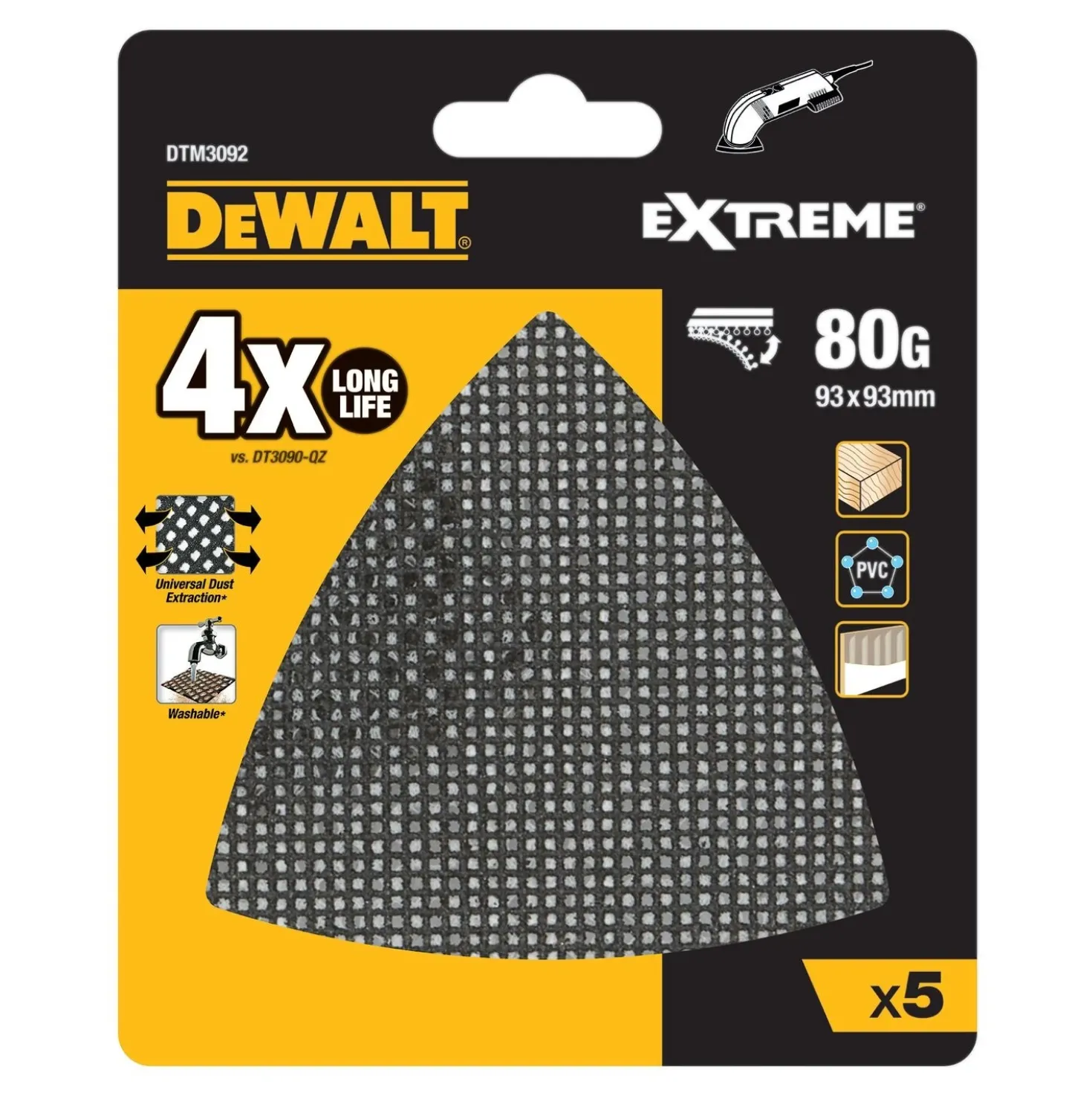 DeWALT Mesh schuurgaas 93x93 (5st)