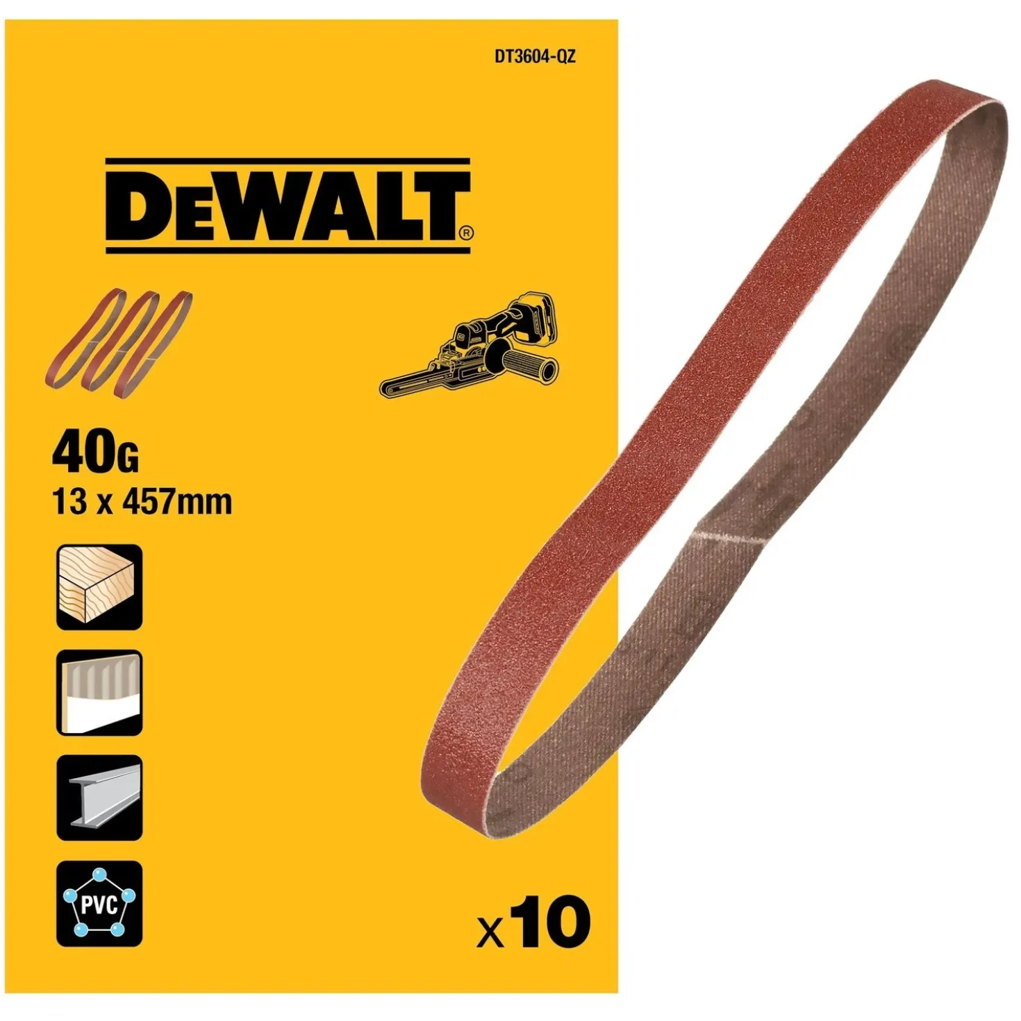 DeWALT schuurband 13x455mm 10st
