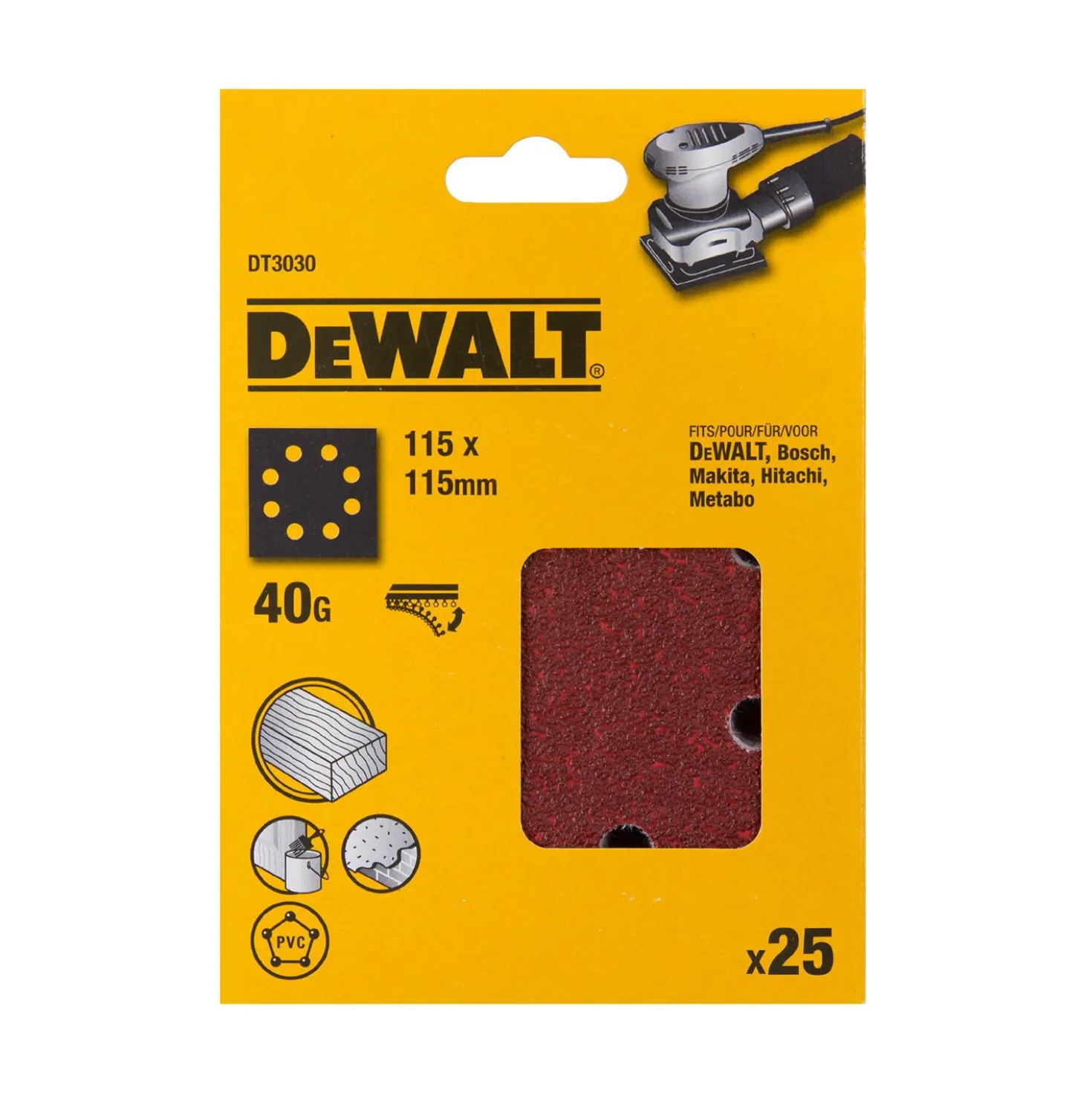 DeWALT Schuurpapaier 1/4 115x141