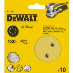 DeWALT Schuurschijf 125mm 10 st