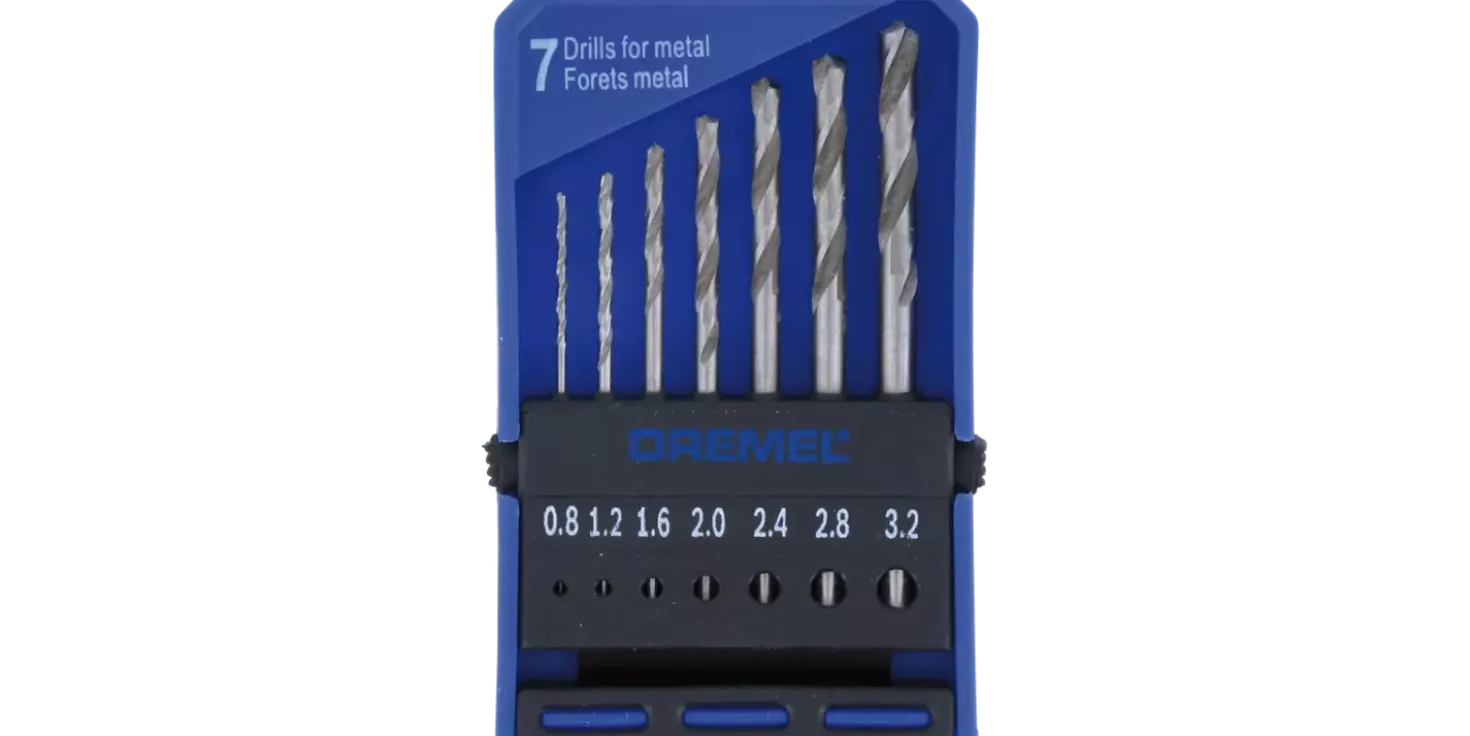 Dremel 628 HSS Metaal-spiraalboren set - 0,8 / 1,2 / 1,6 / 2,0 / 2,4 / 2,8 / 3,2mm