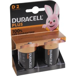 Duracell D141988 Plus alkaline batterij D - 2st