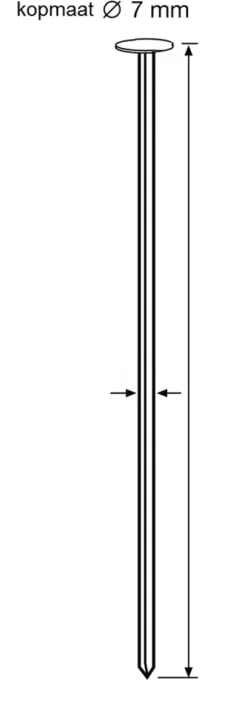 Dutack 5251017 Draadnagel - Glad - Verzinkt - 2,9 x 50mm (4000st)