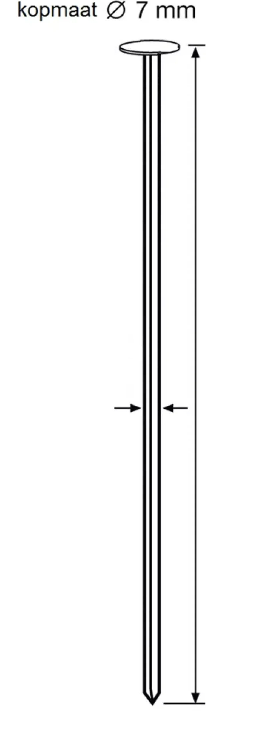Dutack 5251017 Draadnagel - Glad - Verzinkt - 2,9 x 50mm (4000st)