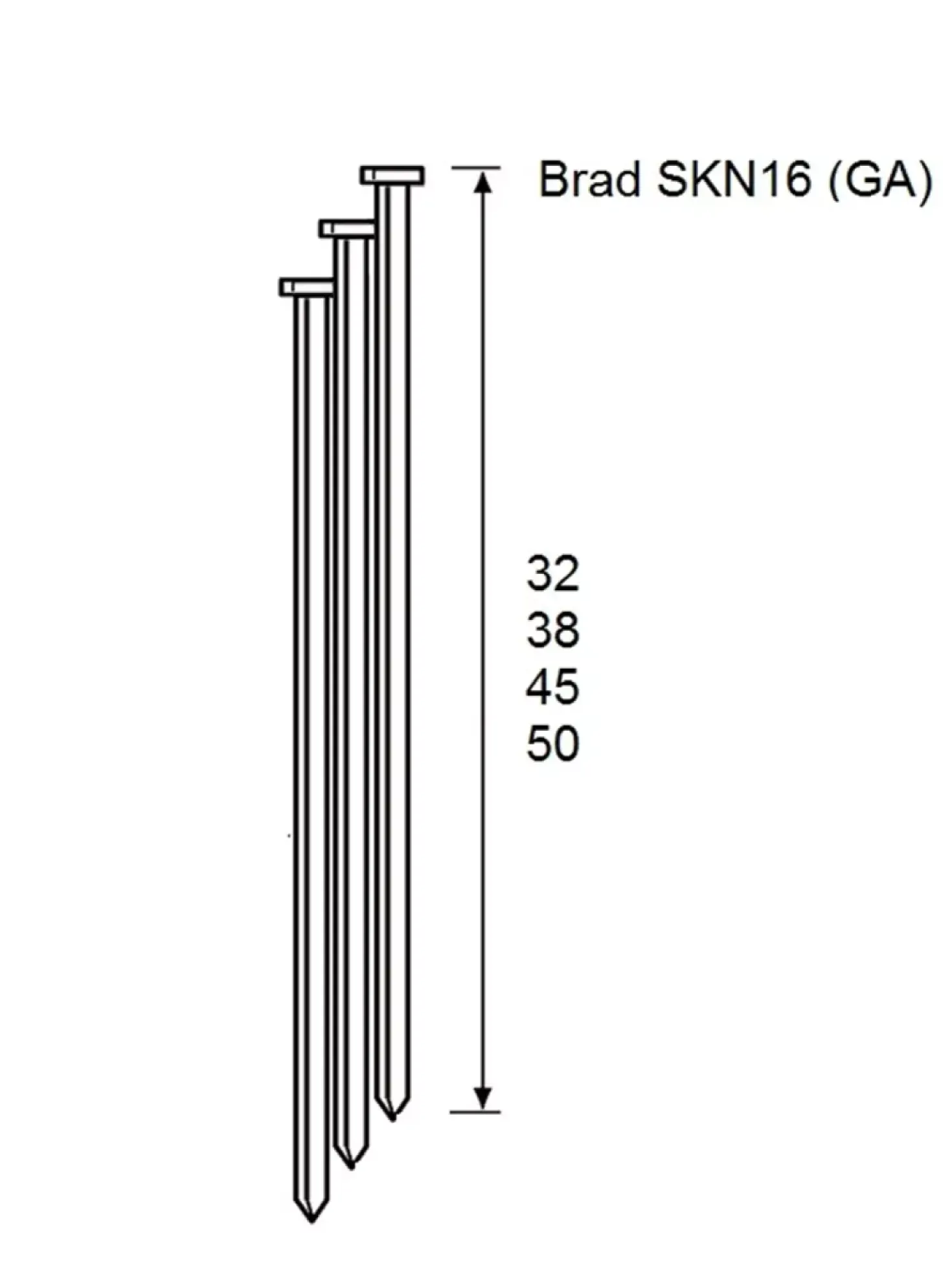 Dutack Fasteners 5138055 Brad - SKN16-20° - RVS - 1,6 x 32mm (2000st)