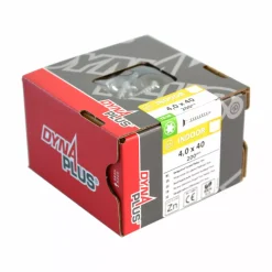 DynaPlus 0285.01.33605 Beslagschroef - 8mm Platkop - Voldraad - Indoor -Zwarte kop - TX20 - 4.5 x 40mm (200st)