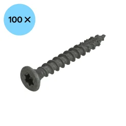 DynaPlus 0281.08.49901 Constructieschroef - TX30 - 6.0 x 50mm - Platkop - Voldraad - Gecoat (100st)