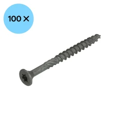 DynaPlus Constructieschroef - TX30 - Platkop - Deeldraad - Gecoat - 100st