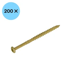 DynaPlus 0284.08.25601 Gevelschroef - TX15 - 4.0 x 40/22mm - Cilinderkop - Deeldraad - Gecoat (200st)