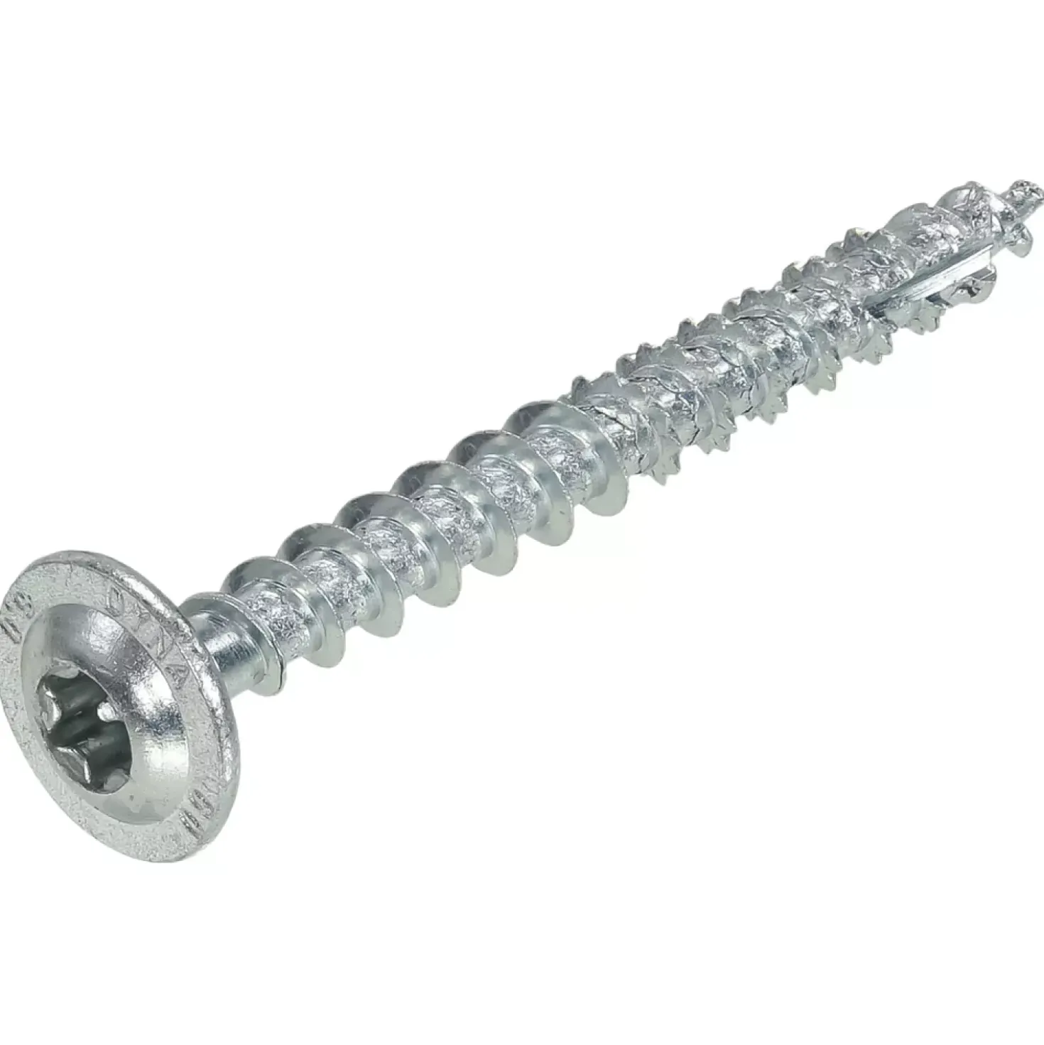 DynaPlus 0286.01.50001 Houtbouwschroef - TX30 - 6.0 x 60mm - Tellerkop - Voldraad - Verzinkt (100st)