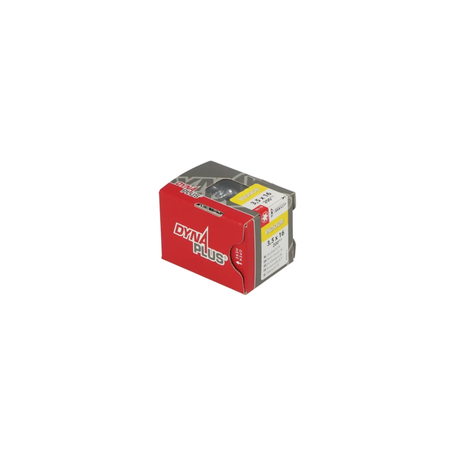 DynaPlus Unischroef - TX15 - Platkop - Voldraad - Verzinkt - 200st