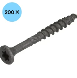 DynaPlus Unischroef - TX20 - Platkop - Deeldraad - Gecoat - 200st