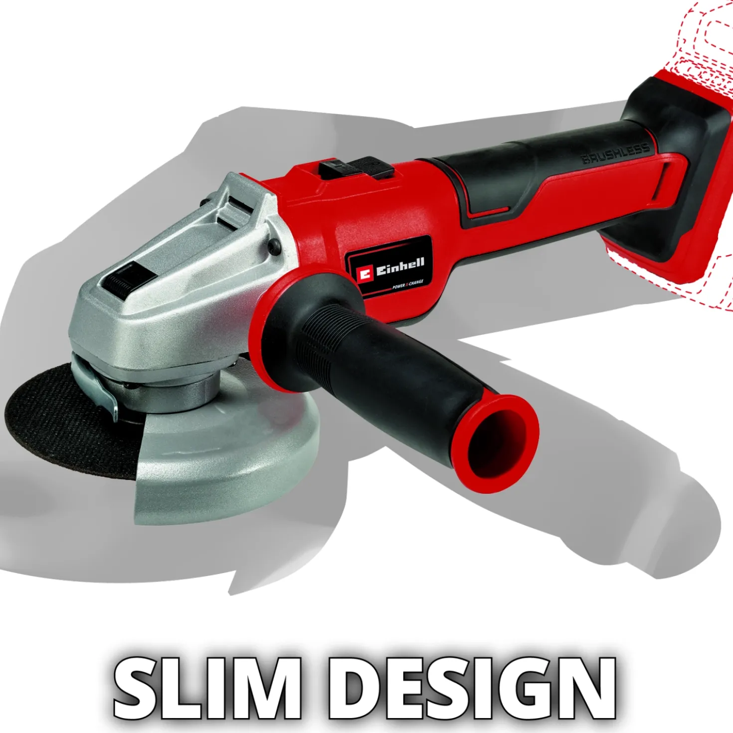Einhell AXXIO 18/125 Q BL Solo 18V Li-Ion accu haakse slijper body - 125 x 33 mm - koolborstelloos