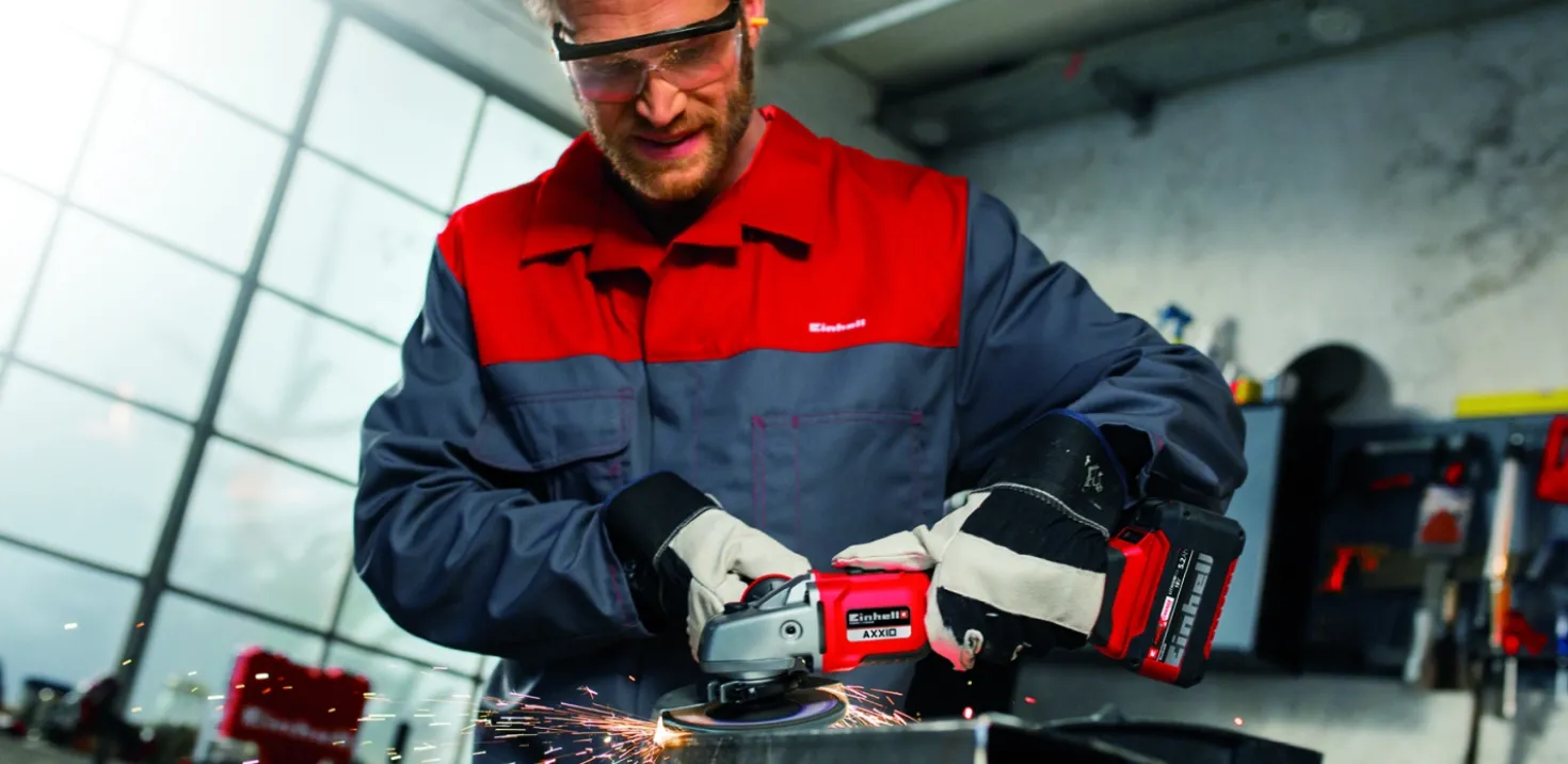 Einhell AXXIO 18/125 Q BL Solo 18V Li-Ion accu haakse slijper body - 125 x 33 mm - koolborstelloos
