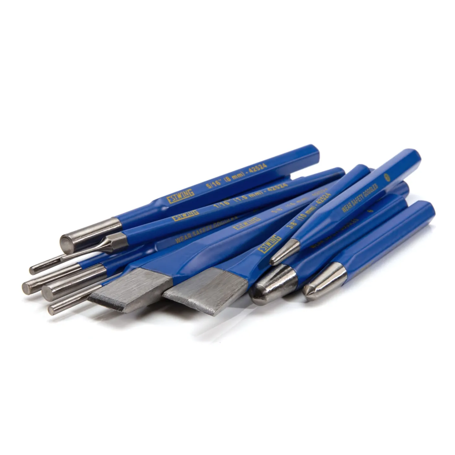 Estwing 12-42524 12-delige Beitelset/Ponsset