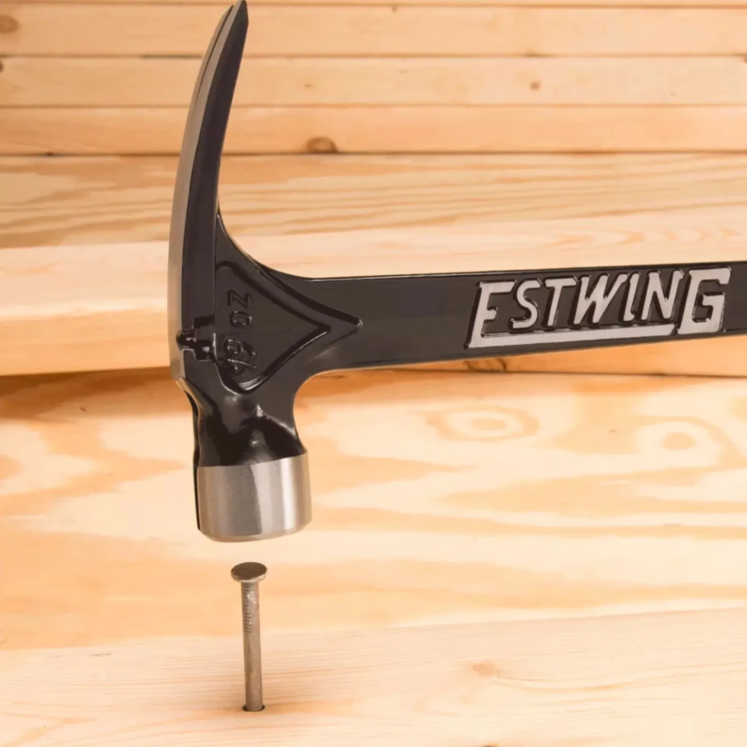 Estwing EB-15SR rechte klauwhamer Ultra - vinyl zwarte handgreep - 420 gram kopgewicht