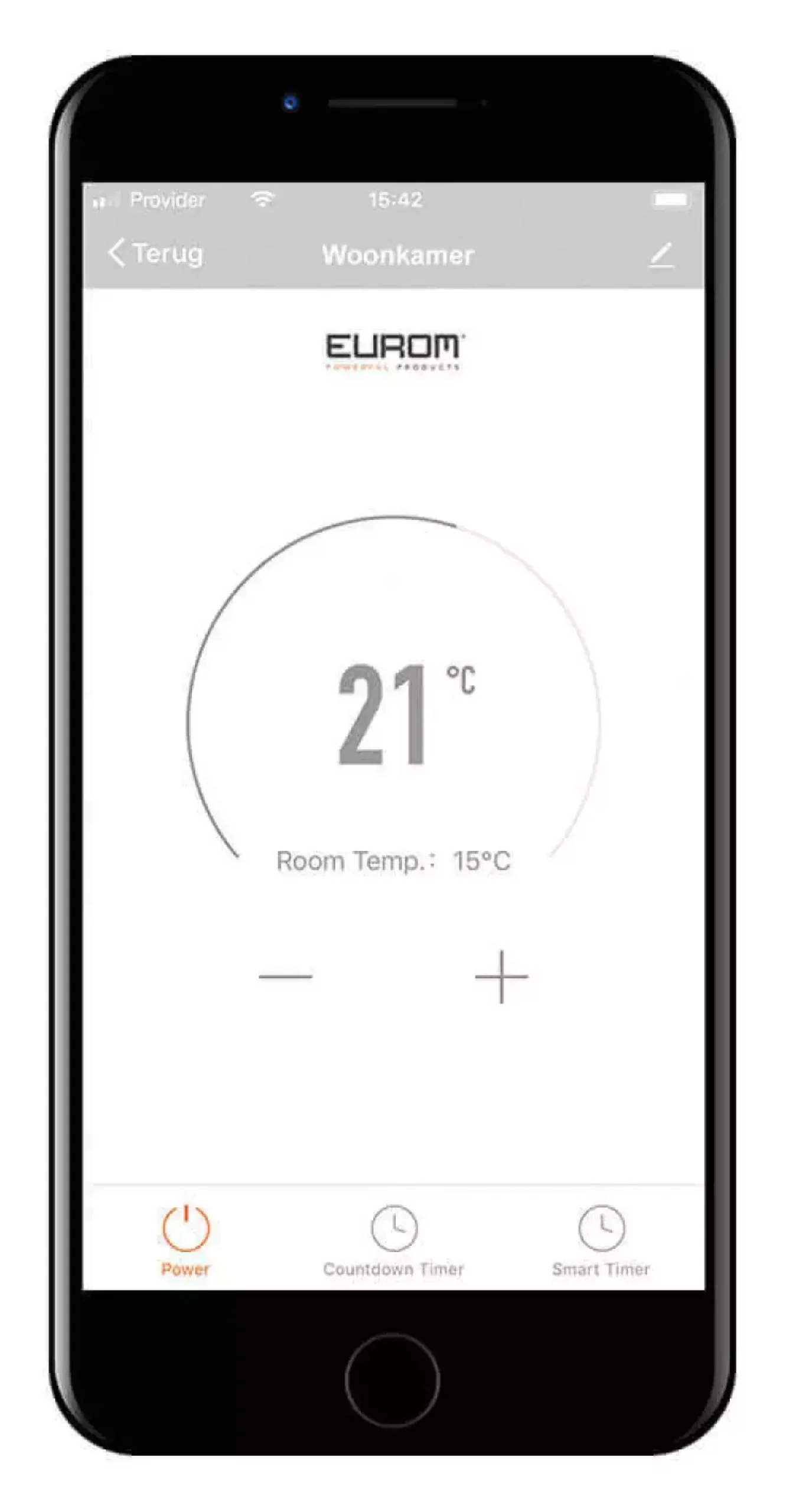 EUROM Alutherm 2000 Wifi Black Convectorkachel - 2000W - 80m3