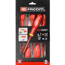 Facom ATD.J5TVEPB 5-delige Protwist VDE Schroevendraaierset - PH/SL