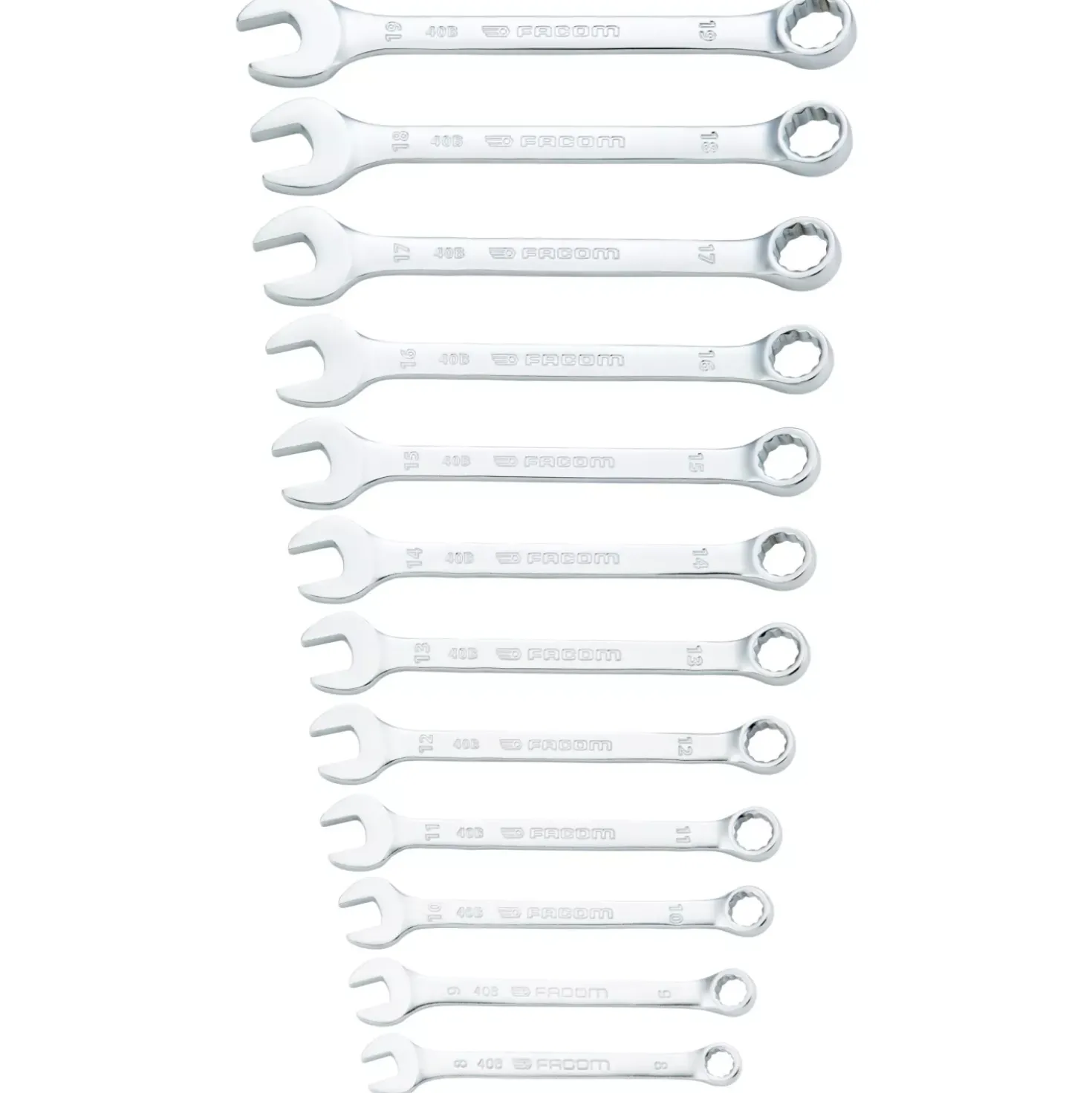 Facom 40B.JP12PB 12-delige Ringsteeksleutelset in houder - 8-19mm