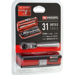 Facom R.180J31PB 31-delige Ratel- en doppenset in koffer - 1/4"