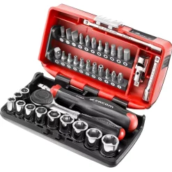 Facom R.360NANOPB 17-delige Ratel- en doppenset in koffer - 1/4" 6-kant - Metrisch