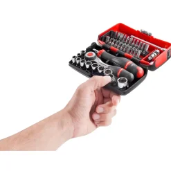 Facom R.360NANOPB 17-delige Ratel- en doppenset in koffer - 1/4