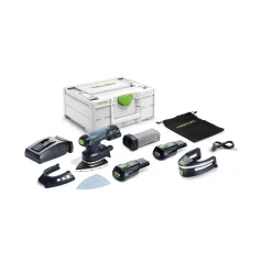 Festool DTSC 400 3,0 I-Plus Accu deltaschuurmachine set (2 x 3Ah) in systainer - 18V - 100 x 150mm