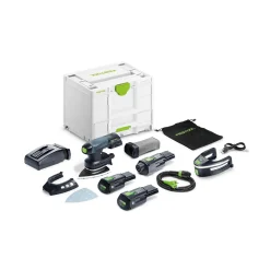 Festool DTSC 400 3,0 I-Set Accu deltaschuurmachine set (2 x 3Ah en adapter) in systainer - 18V - 100 x 150mm