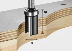 Festool 491028 HW S8 D19/NL25 Kantenfrees - 8" - 19,05mm - 25/62mm